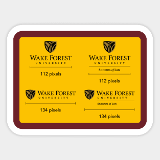 Wake Forest design for T-shirt Sticker